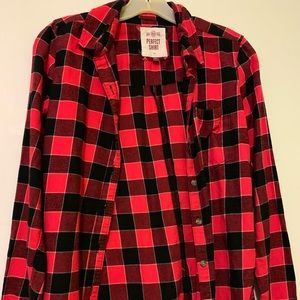 Bright Red Classic Flannel